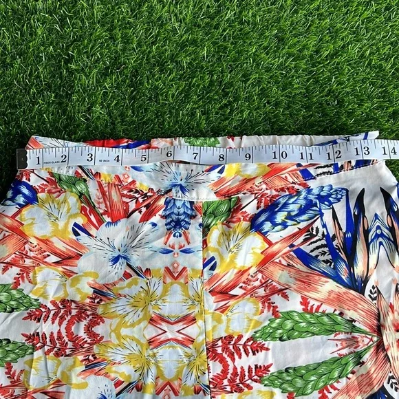 MIROA Tropical Floral Colorful Print Wide Leg Pants size small - Picture 3 of 7